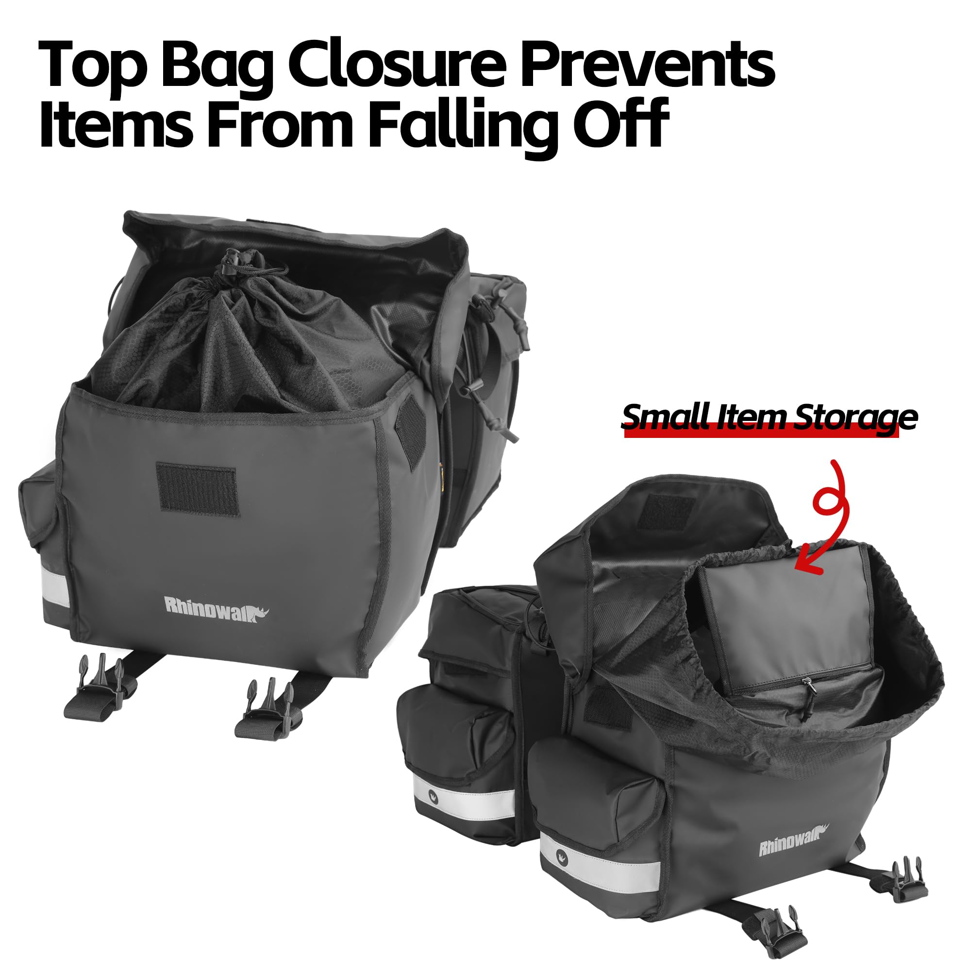 Amazon.co.jp: Rhinowalk 自転車パニエバッグ 22L ダブルパニエバッグ